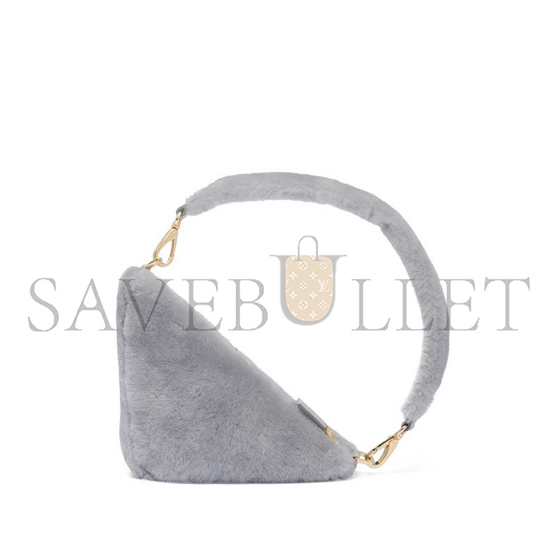 PRADA MINI TRIANGLE LOGO SHEARLING SHOULDER BAG 1NQ044 (28*16*7cm)